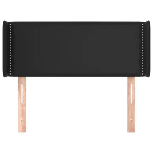  fekete műbőr szárnyas fejtámla 83x16x78/88 cm