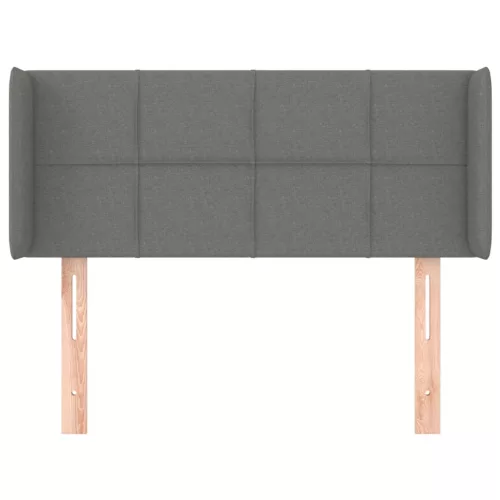 sötétszürke szövet fejtámla szárnyakkal 83x16x78/88 cm