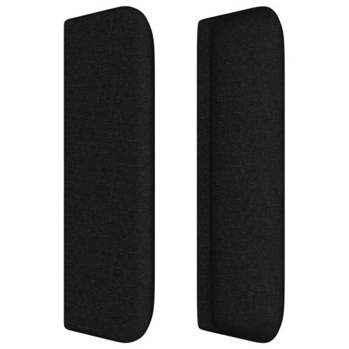  fekete szövet fejtámla szárnyakkal 163x16x78/88 cm