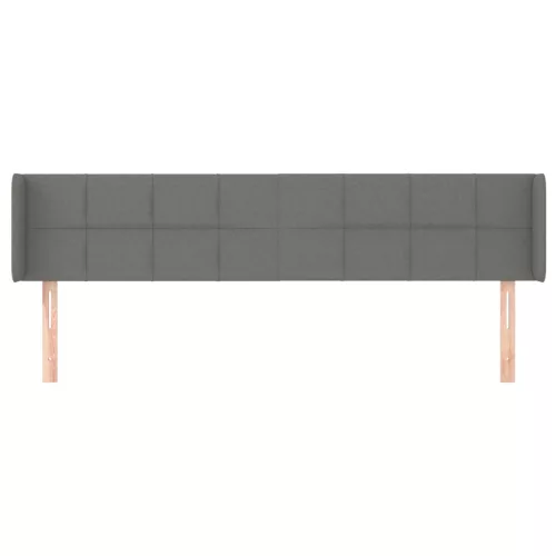  sötétszürke szövet fejtámla szárnyakkal 183x16x78/88 cm