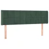 sötétzöld bársony fejtámla 147x16x78/88 cm