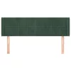  sötétzöld bársony fejtámla 147x16x78/88 cm