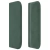  sötétzöld bársony fejtámla 147x16x78/88 cm