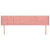  rózsaszín bársony szárnyas fejtámla 163x16x78/88 cm