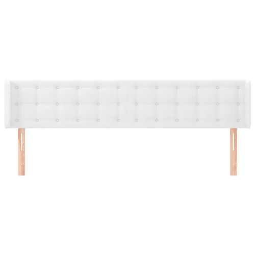  fehér műbőr szárnyas fejtámla 183x16x78/88 cm