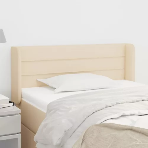  krémszínű szövet fejtámla 103x16x78/88 cm