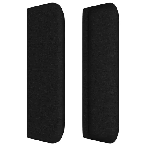  fekete szövet fejtámla szárnyakkal 147x16x78/88 cm