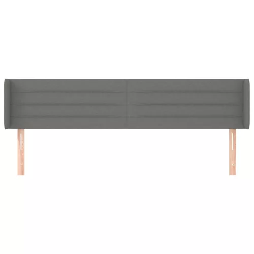  sötétszürke szövet fejtámla szárnyakkal 163x16x78/88 cm