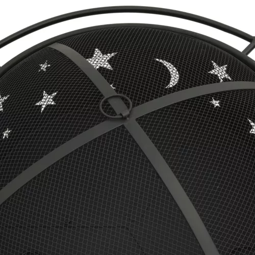  XXL acél tűztál piszkavassal 76 cm