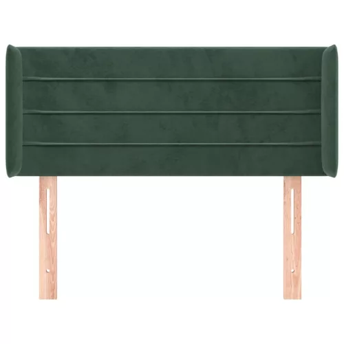  sötétzöld bársony fejtámla 83x16x78/88 cm