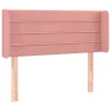  rózsaszín bársony fejtámla 83x16x78/88 cm