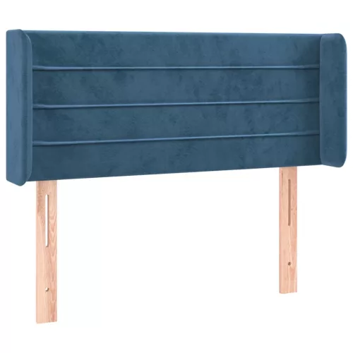  sötétkék bársony fejtámla 93x16x78/88 cm