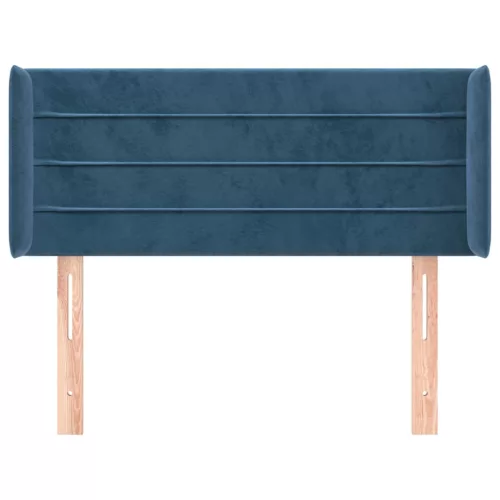  sötétkék bársony fejtámla 93x16x78/88 cm