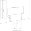  sötétkék bársony fejtámla 93x16x78/88 cm