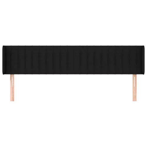  fekete szövet fejtámla szárnyakkal 163x16x78/88 cm