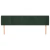  sötétzöld bársony szárnyas fejtámla 163x16x78/88 cm