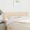  krémszínű szövet fejtámla szárnyakkal 163x16x78/88 cm