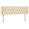  krémszínű szövet fejtámla szárnyakkal 163x16x78/88 cm