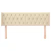  krémszínű szövet fejtámla szárnyakkal 163x16x78/88 cm