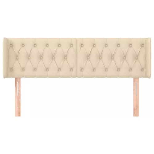  krémszínű szövet fejtámla szárnyakkal 163x16x78/88 cm