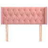  rózsaszín bársony fejtámla szárnyakkal 93x16x78/88 cm