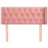  rózsaszín bársony fejtámla 103x16x78/88 cm