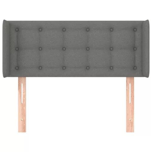  sötétszürke szövet fejtámla szárnyakkal 93x16x78/88 cm