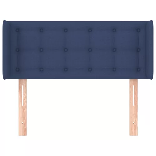  kék szövet fejtámla szárnyakkal 103x16x78/88 cm