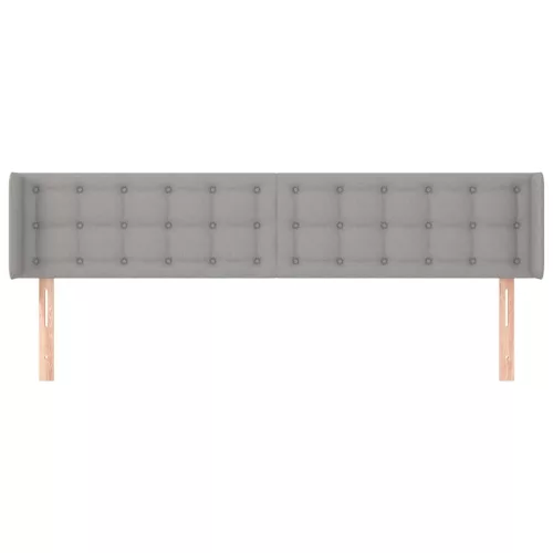  világosszürke szövet fejtámla szárnyakkal 163x16x78/88 cm