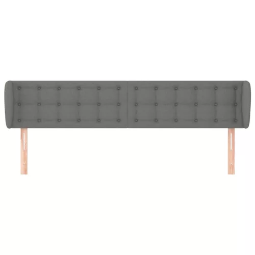  sötétszürke szövet fejtámla szárnyakkal 183x16x78/88 cm