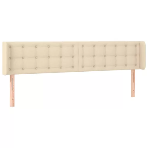  krémszínű szövet fejtámla szárnyakkal 203x16x78/88 cm