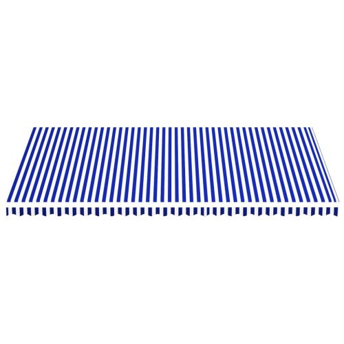  kék és fehér csere napellenző ponyva 6 x 3,5 m