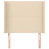  krémszínű szövet fejtámla szárnyakkal 83x16x118/128 cm