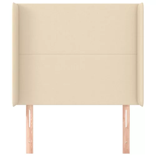  krémszínű szövet fejtámla szárnyakkal 103x16x118/128 cm