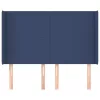  kék szövet fejtámla szárnyakkal 147x16x118/128 cm