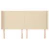  krémszínű szövet fejtámla szárnyakkal 183x16x118/128 cm