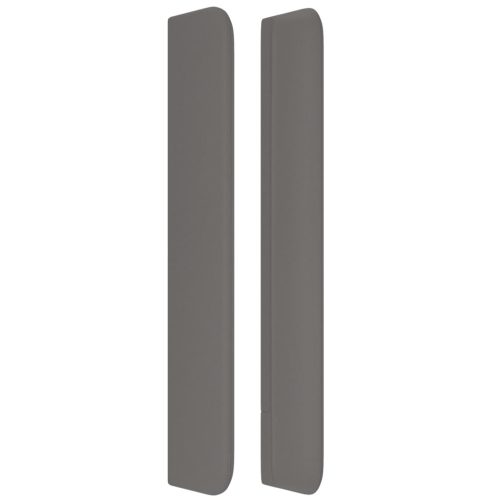  szürke műbőr fejtámla szárnyakkal 183x16x118/128 cm