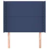  kék szövet fejtámla szárnyakkal 93x16x118/128 cm