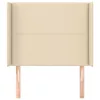  krémszínű szövet fejtámla szárnyakkal 103x16x118/128 cm