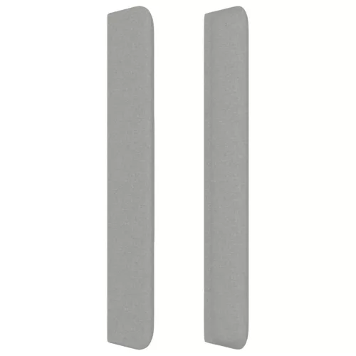  világosszürke szövet fejtámla szárnyakkal 103x16x118/128 cm