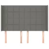 sötétszürke szövet fejtámla szárnyakkal 147x16x118/128 cm