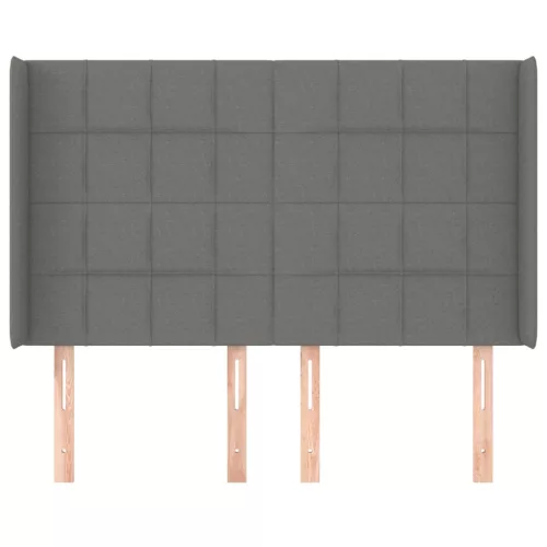  sötétszürke szövet fejtámla szárnyakkal 147x16x118/128 cm