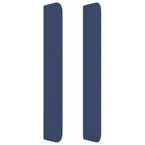  kék szövet fejtámla szárnyakkal 203x16x118/128 cm