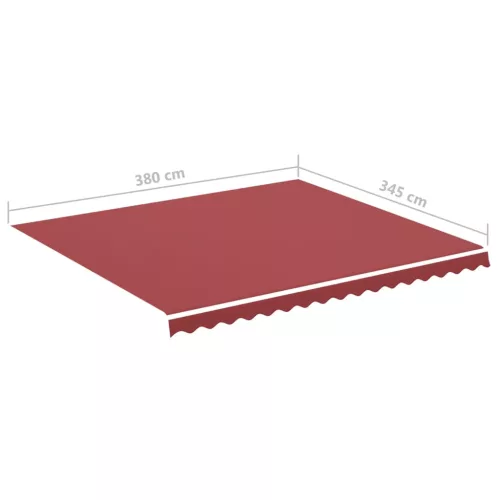  burgundi vörös csere napellenző ponyva 4 x 3,5 m