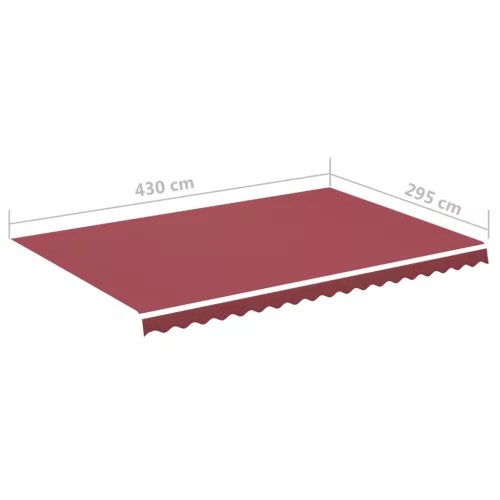  burgundi vörös csere napellenző ponyva 4,5 x 3 m