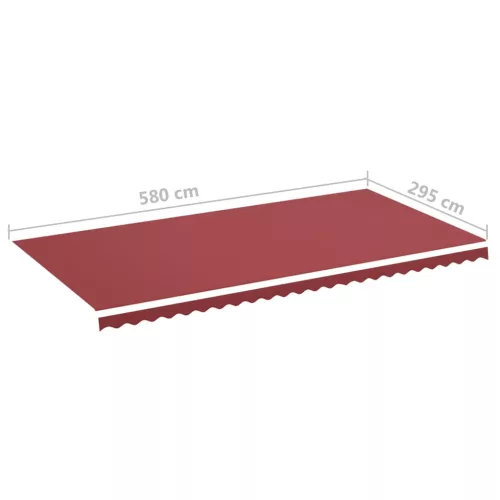  burgundi vörös csere napellenző ponyva 6 x 3 m