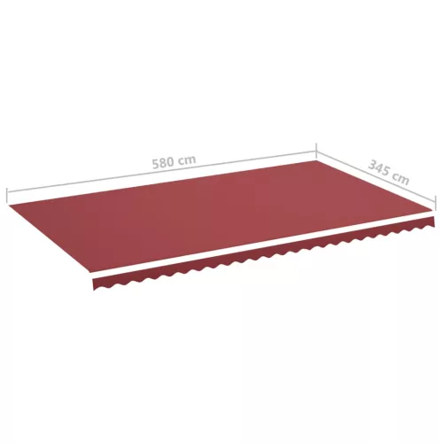  burgundi vörös csere napellenző ponyva 6 x 3,5 m