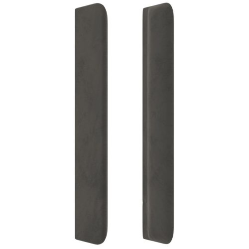  sötétszürke bársony fejtámla szárnyakkal 103x16x118/128 cm