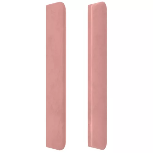  rózsaszín bársony fejtámla szárnyakkal 93x23x118/128 cm