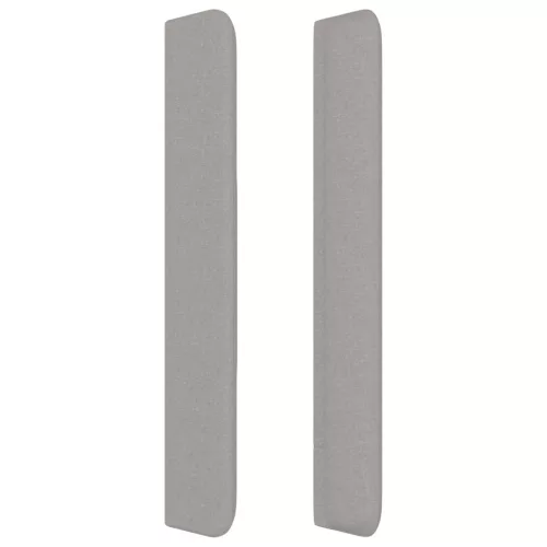  világosszürke szövet fejtámla szárnyakkal 83x16x118/128 cm